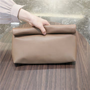 Simple Leather Curling Large-capacity Handbag