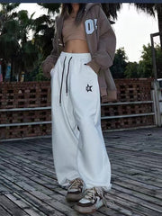 Spring And Autumn Drawstring New High Waist Slimming Track Pants