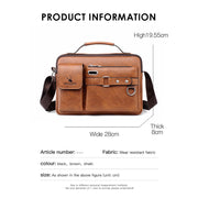 Mens Leather Bags Messenger Bag Briefcase Satchel Shoulder Handbag Cross Body