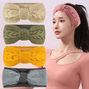 Women's Fleece-lined Wool Bow Hair Band