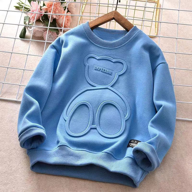 Long Sleeved T Shirt Children Plus Velvet Bottoming Shirt