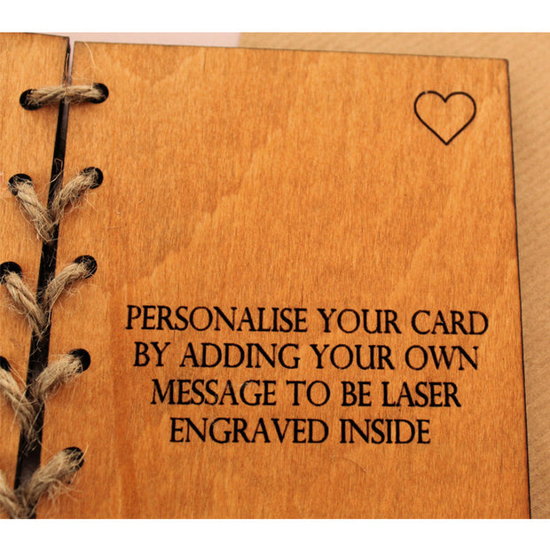 Personalized Wooden Valentine's Day Gift Card