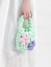 Hand-woven Bag Coarse Yarn Sweet Girl Style Hand Bag