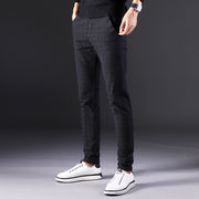 Slim straight trousers men