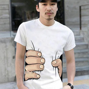 3D big hand short sleeve t-shirt