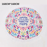 Printed Tassel Round Beach Towels And Yoga Mat