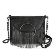 Handbag Women's Rivet Tassel Shoulder Crossbody Chain Bag