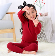 Girls' pajamas with warm middle collar home wear