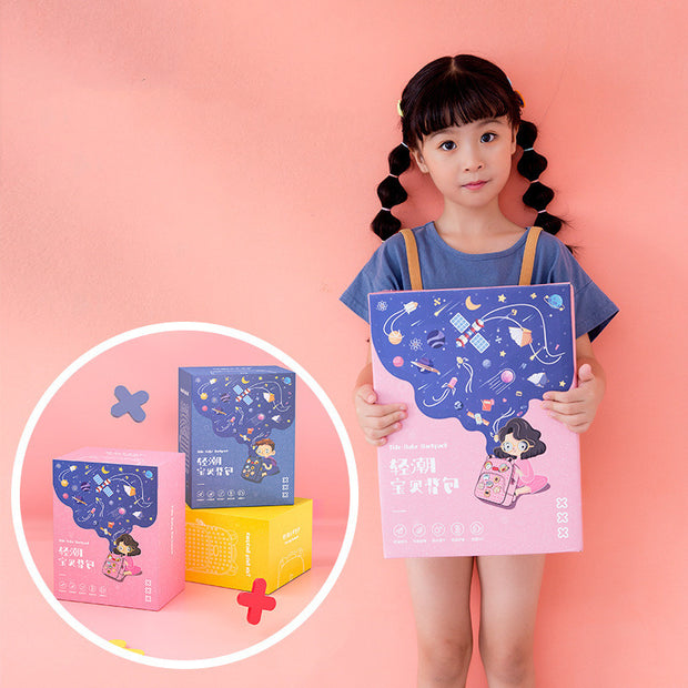 Light Tide Baby Backpack Children DIY Pattern Bag