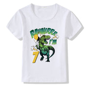 Children's T-shirt Numbers 1-9 Birthday T-shirt