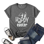 Women's Bunny Happy Easter Print Top