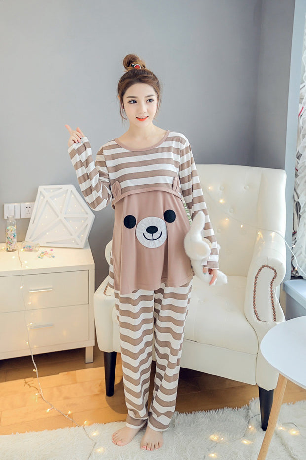 Confinement nursing mother pajamas