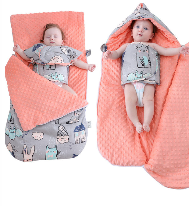 Newborn Baby Blanket Warm Fleece Stroller Cover Quilt