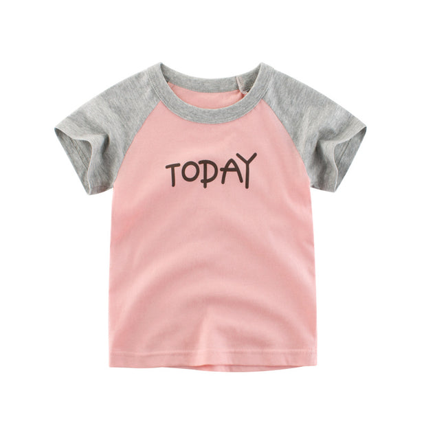 New Western Style Baby Girl Short Sleeve T-Shirt