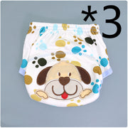 Summer Embroidered Baby Cotton Learning Pants  Diaper Pocket  Waterproof Training Pants  Leak-Proof Breathable Bread Pants