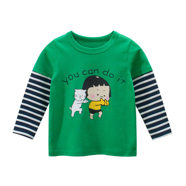 Spring Girl's Bottoming Shirt Children's Long Sleeve