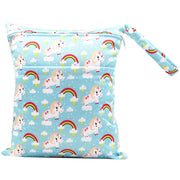 Baby Double Zipper Printing Waterproof Diaper Bag