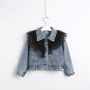 Children's Denim Jacket Autumn And Winter Girls