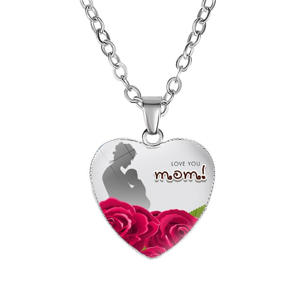 Mother's Day Gift Mom HeartPendant Necklace