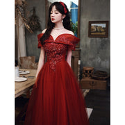 Temperament French Light Luxury Long Evening Dress