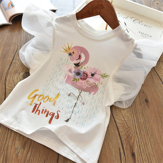 Fashion Cute Children Cartoon Short Sleeve