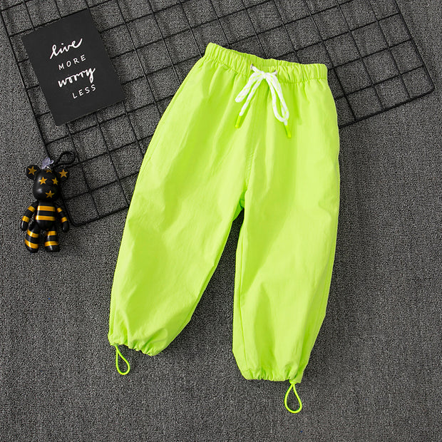 Childrens Pants Boys Spring and Autumn Loose Wide-Leg PantsGirlsTrousersKorean Style Sports PantsLarge Childrens Casual PantsG