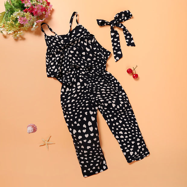 New Girls' Clothing Trendy Cool Girls Love Suspender Jumpsuit