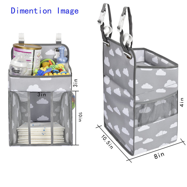 Baby Hanging Bag Diaper Bedside Storage Hanging Bag Clothes Finishing Storage Bag Oxford Cloth Storage Hanging Bag