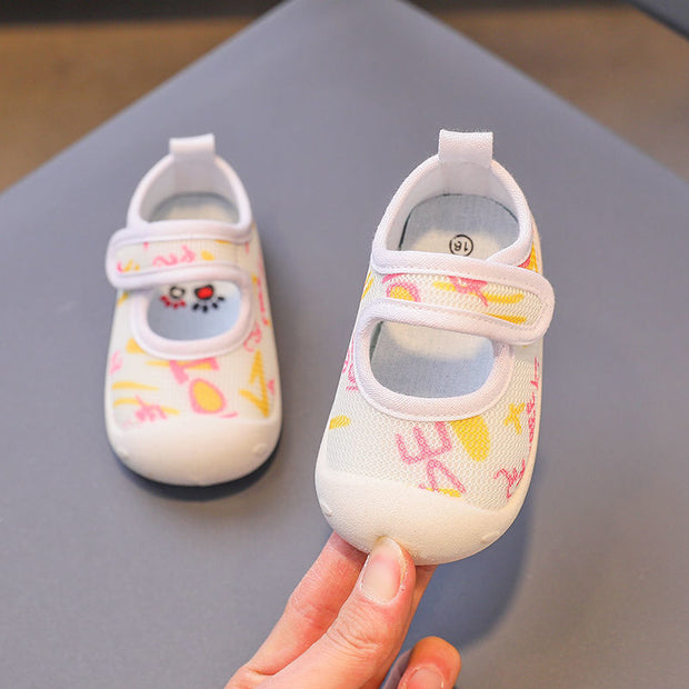 Baby Toddler Shoes Soft Sole Indoor Shoes Baby Shoes Male 1-2-3 A 4-Year-Old Girl'S Shoes Spring And Autumn Spring Cloth Shoes