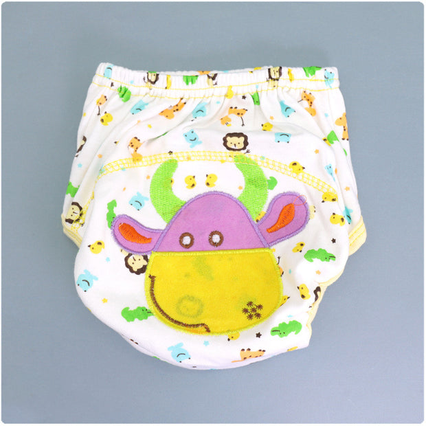 Summer Embroidered Baby Cotton Learning Pants  Diaper Pocket  Waterproof Training Pants  Leak-Proof Breathable Bread Pants