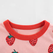 New Girls Strawberry Short-Sleeved T-Shirt Wholesale