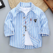 Boys Long Sleeve Plaid Shirt Jacket Spring