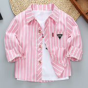 Boys Long Sleeve Plaid Shirt Jacket Spring