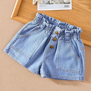 Girls' Shorts, Summer, Children's Denim Shorts, Girls' Outer Pants, Casual All-match Hot Pants