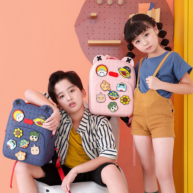 Light Tide Baby Backpack Children DIY Pattern Bag