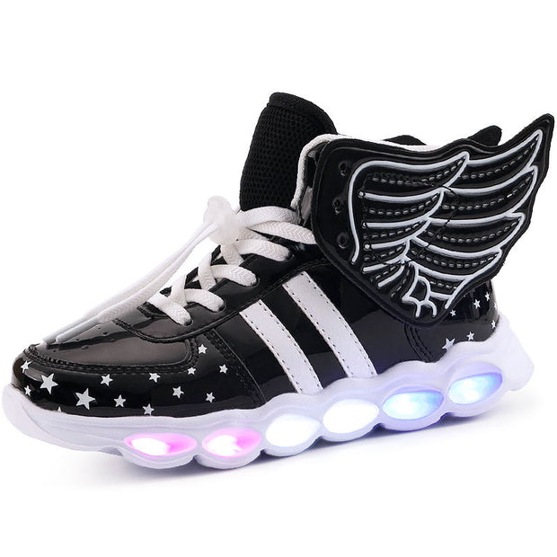 Rechargeable wings glitter sneakers