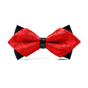 Men's Polyester Pointed Bow Tie Gold Bright Silk Flash