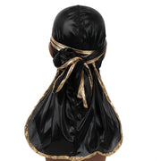 Silk Satin Sequined Long Tail Braid Pirate Hat