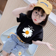 Girls' cotton short sleeve  T-shirt