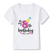 Children's Birthday Number Print Short Sleeve