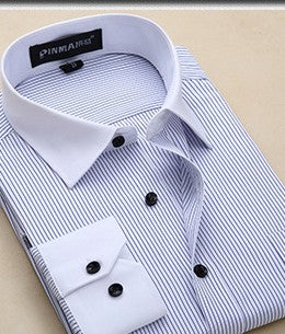 Plus Size Men Business Long Sleeve Shirts