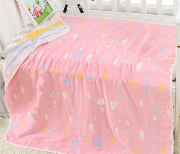 Baby bath towel cover blanket gauze children quilt quality baby children pure cotton 6 six layer gauze bath towel