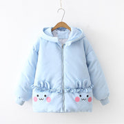 Hooded thick warm cotton padded jacket