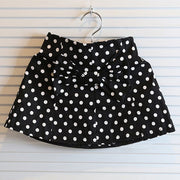 new summer girls temperament dot chiffon suit chiffon vest top + polka dot skirt without necklace