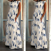 Maternity Dress Pregnant O-Neck Print