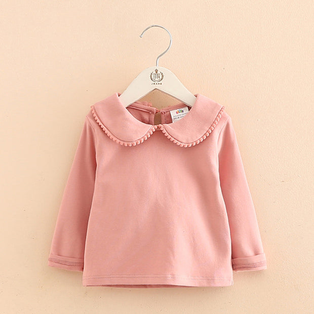 Baby Girl Doll Collar Long Sleeve T-shirt Top