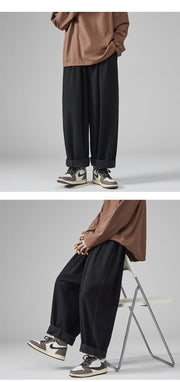 New Straight Wide-leg Cropped Pants