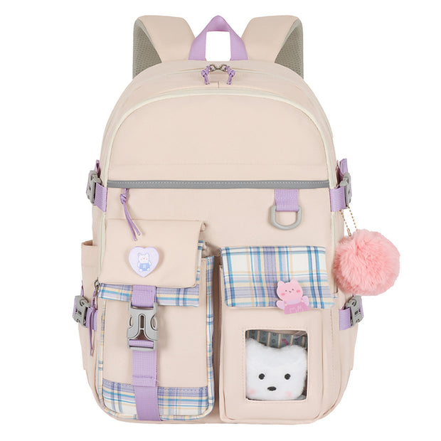 Cartoon Cute And Lightweight Burden-reducing Student Schoolbag