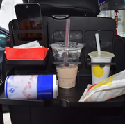 Automobile beverage rack tray