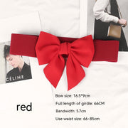 Women's Dress Bow Stretch Wide Belt